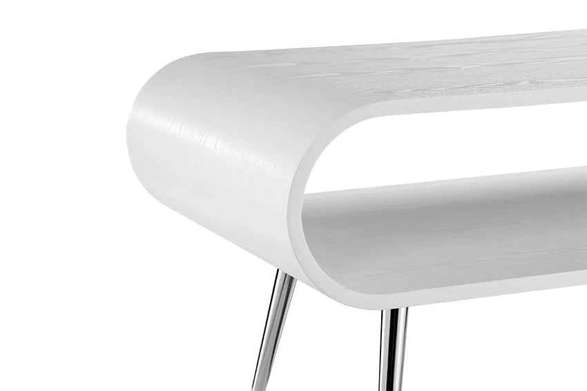 Auckland White & Chrome Side Table by Jual Furnishings - Price Crash Furniture