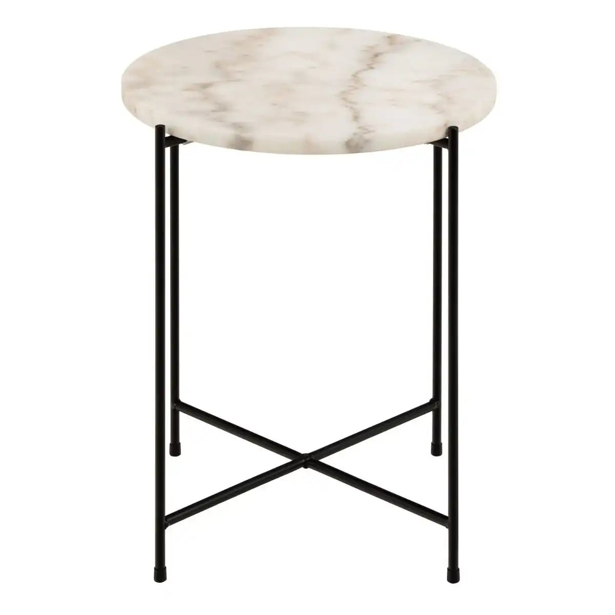 Avila Small Side Table With White Marble Effect - Price Crash Furniture