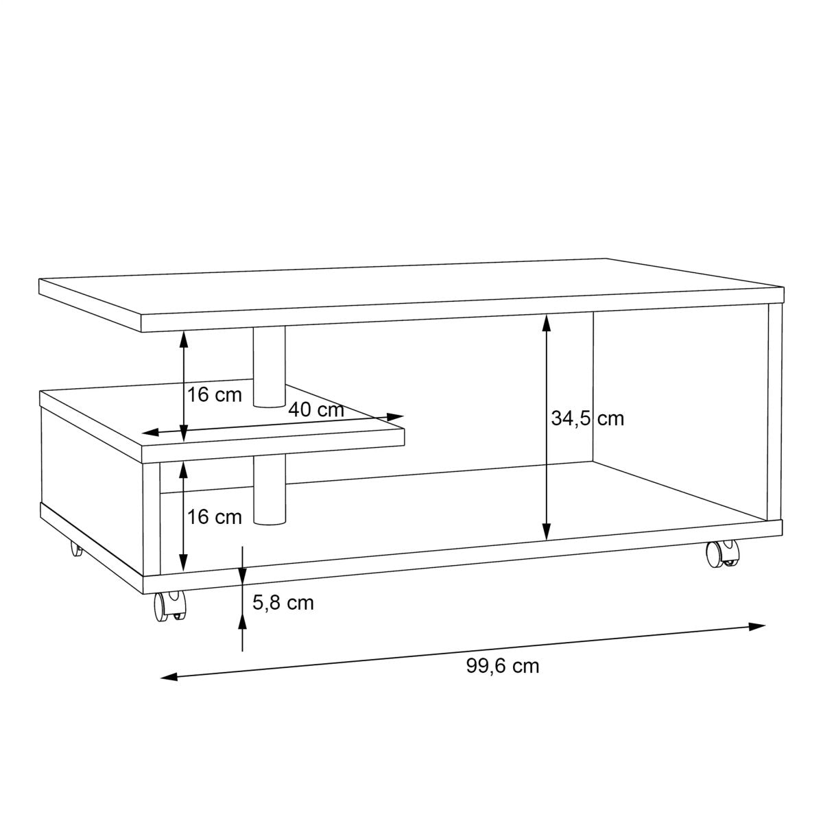 Bailey Coffee Table In Concrete Grey - Price Crash Furniture