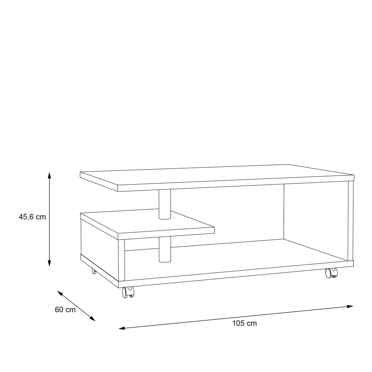 Bailey Coffee Table In Old Vintage Wood - Price Crash Furniture