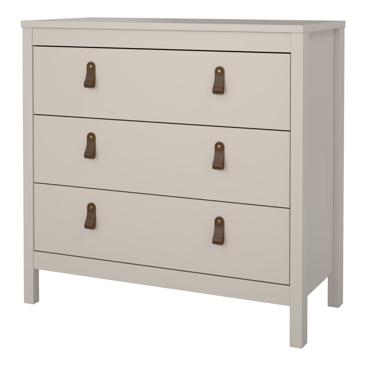 Barcelona 3 Drawer Chest of Drawers In Cashmere - Price Crash Furniture