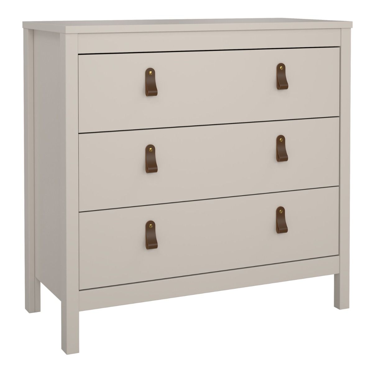 Barcelona 3 Drawer Chest of Drawers In Cashmere - Price Crash Furniture