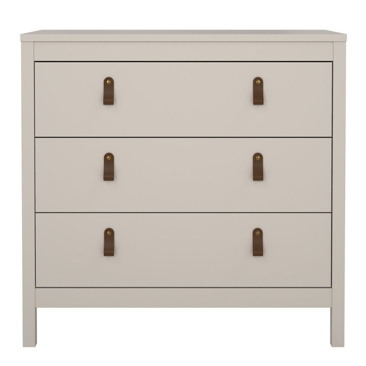 Barcelona 3 Drawer Chest of Drawers In Cashmere - Price Crash Furniture