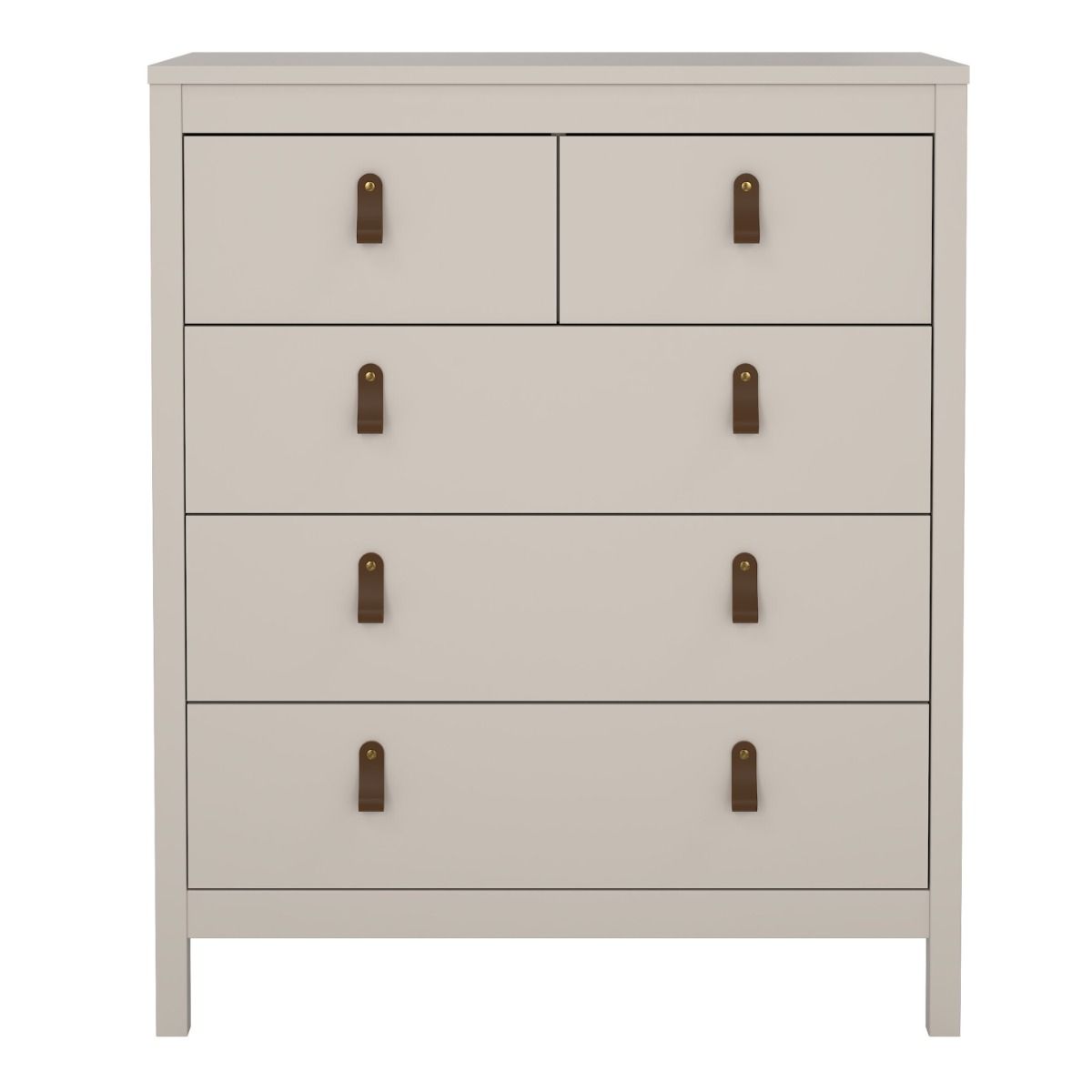 Barcelona 3+2 5 Drawer Chest of Drawers In Cashmere - Price Crash Furniture
