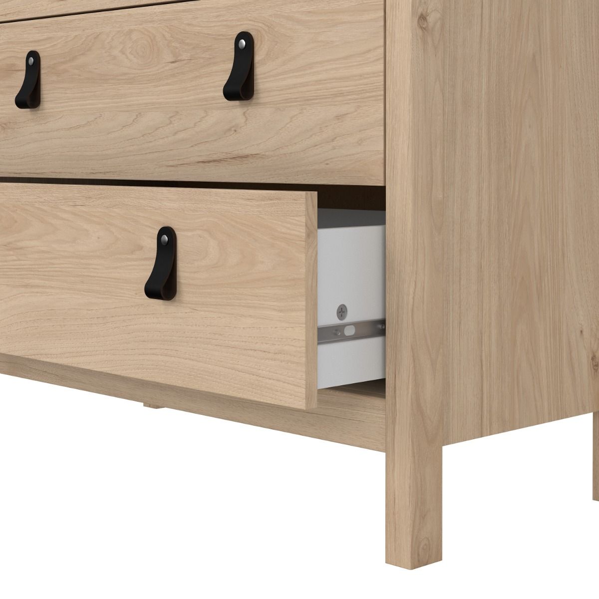 Barcelona 5 Drawer Chest of Drawers Unit In Jackson Hickory Oak - Price Crash Furniture