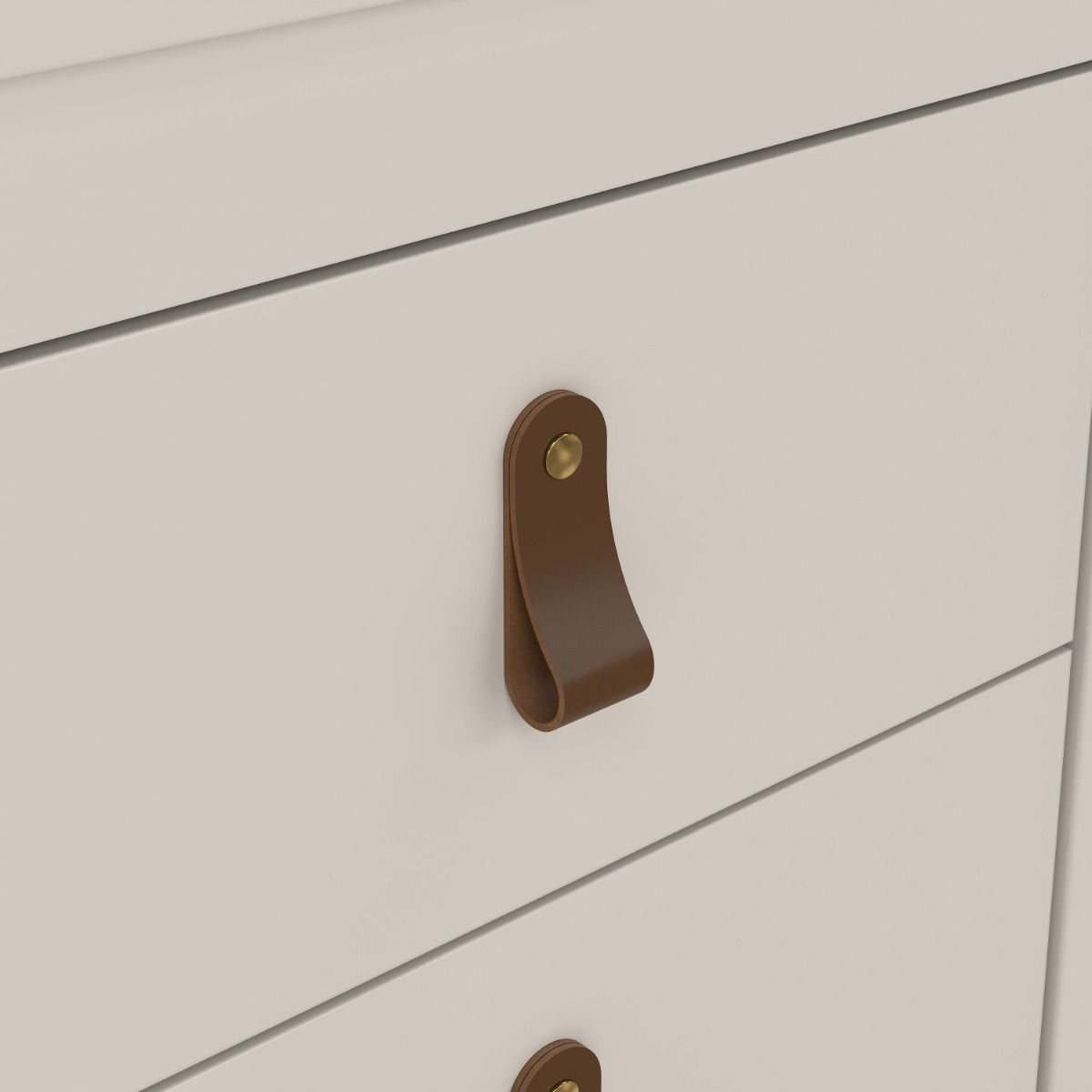 Barcelona Bedside Table 2 Drawers In Cashmere - Price Crash Furniture