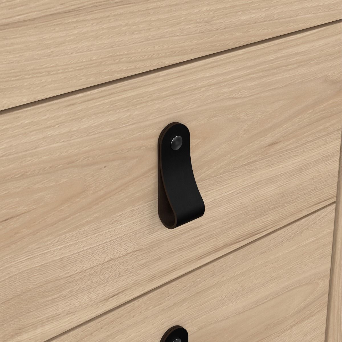 Barcelona Bedside Table 2 Drawers In Jackson Hickory Oak - Price Crash Furniture