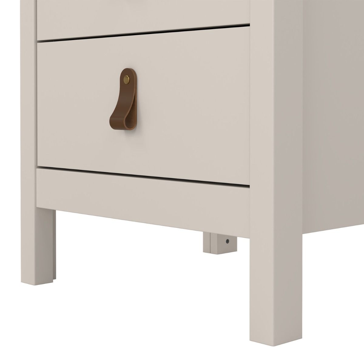 Barcelona Bedside Table 3 Drawers In Cashmere - Price Crash Furniture