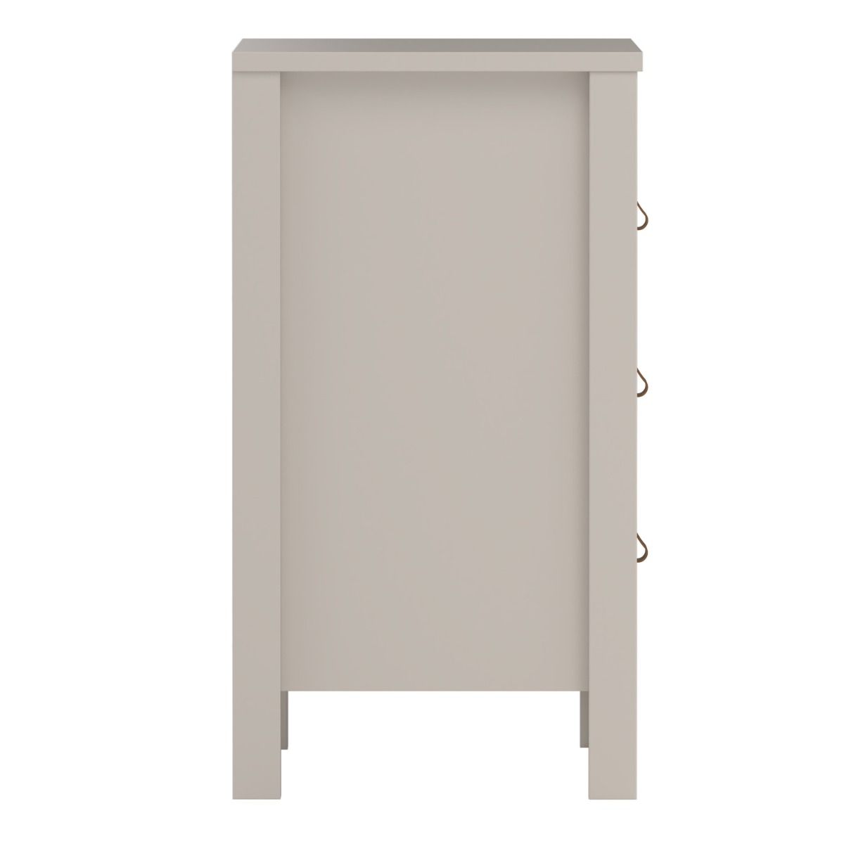 Barcelona Bedside Table 3 Drawers In Cashmere - Price Crash Furniture