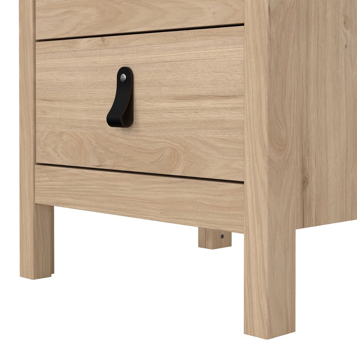 Barcelona Bedside Table 3 Drawers In Jackson Hickory Oak - Price Crash Furniture