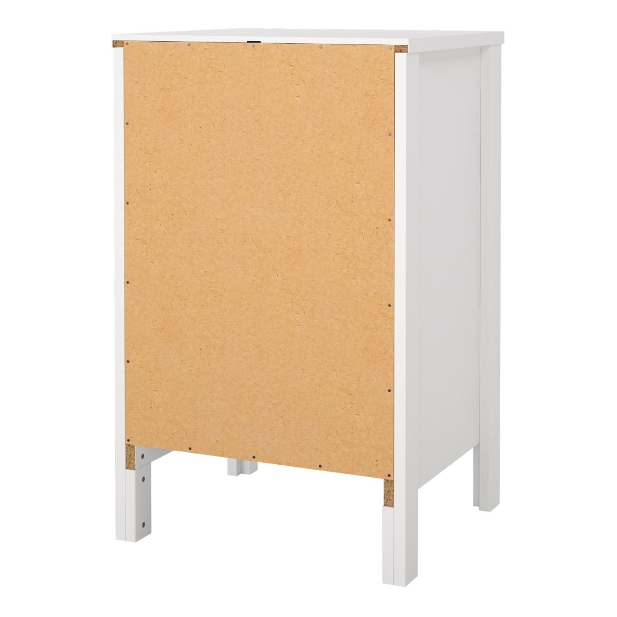 Barcelona Bedside Table 3 Drawers In White - Price Crash Furniture