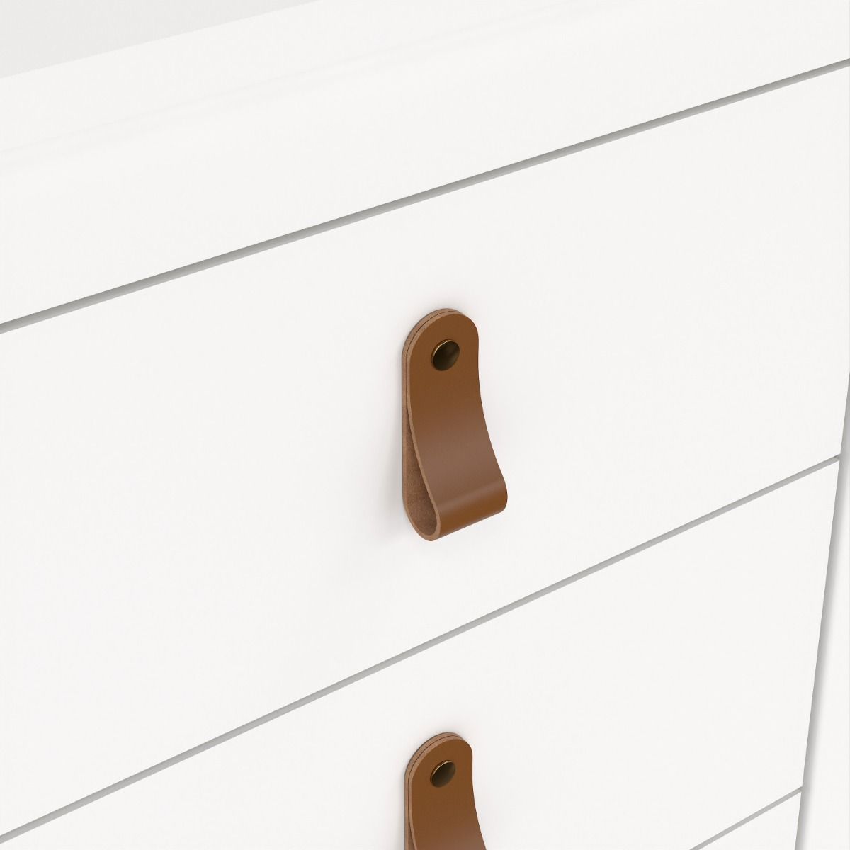 Barcelona Bedside Table 3 Drawers In White - Price Crash Furniture