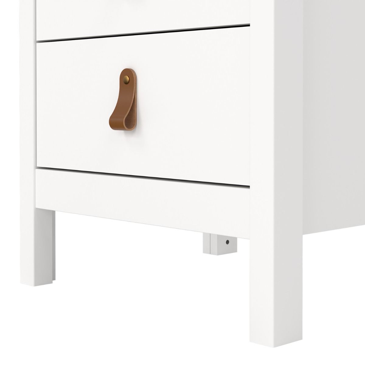 Barcelona Bedside Table 3 Drawers In White - Price Crash Furniture