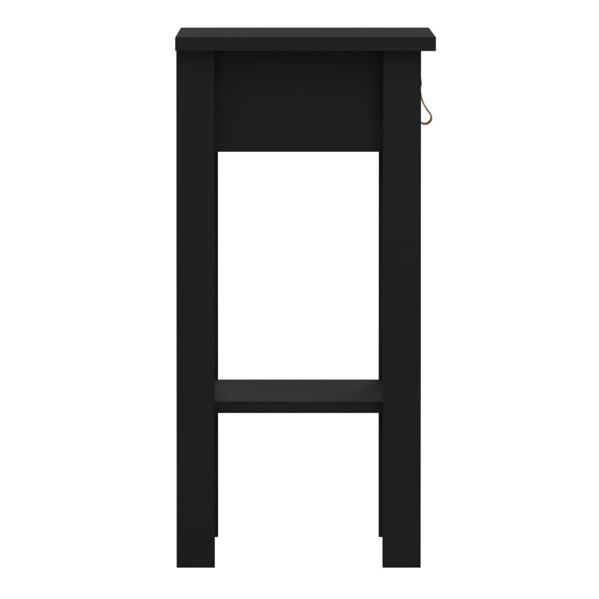 Barcelona Bedside Table With 1 Drawer In Matt Black - Price Crash Furniture