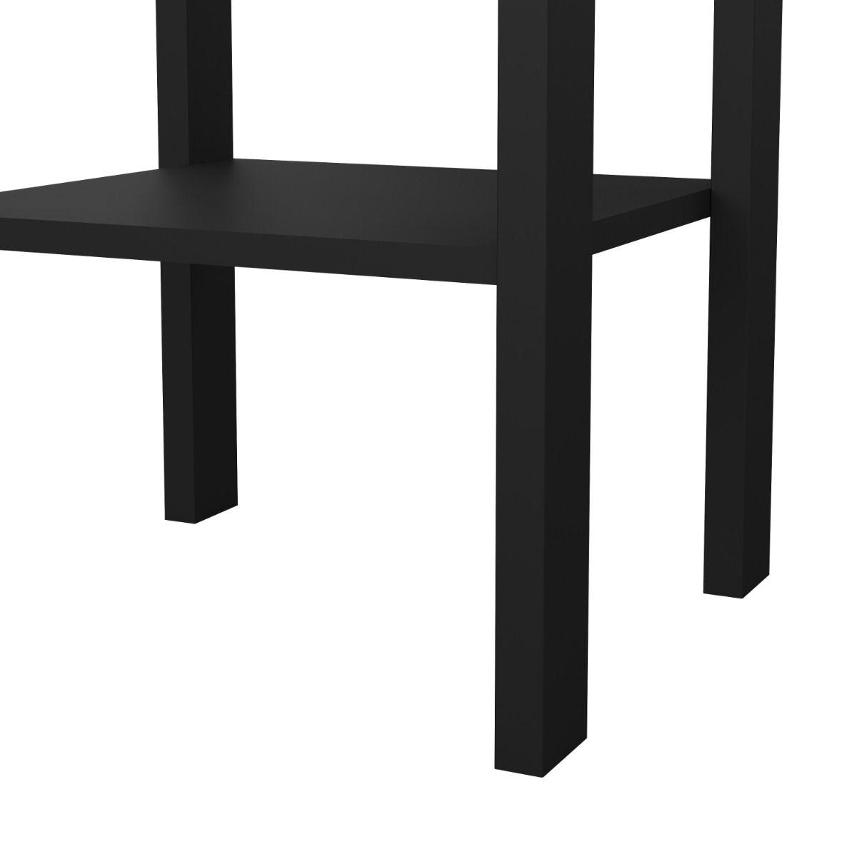 Barcelona Bedside Table With 1 Drawer In Matt Black - Price Crash Furniture