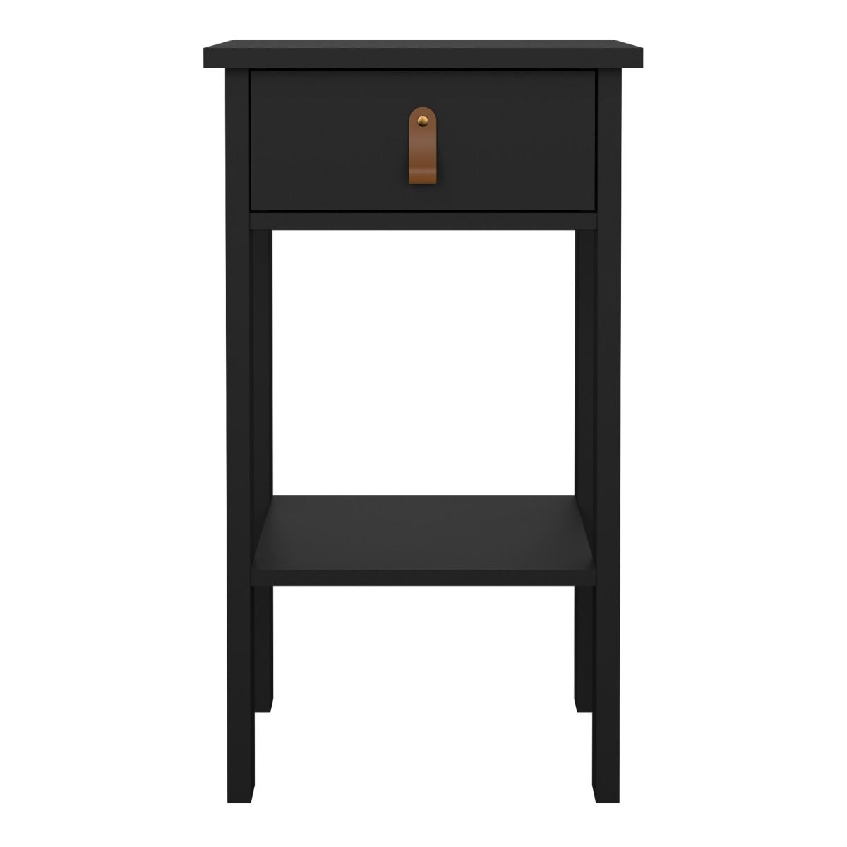 Barcelona Bedside Table With 1 Drawer In Matt Black - Price Crash Furniture