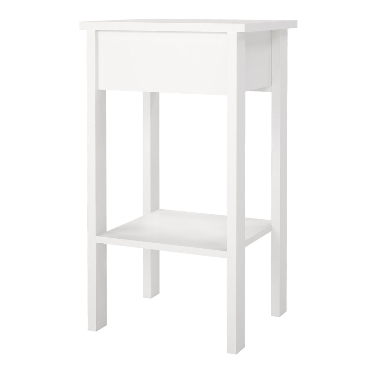 Barcelona Bedside Table Wwith 1 Drawer In White - Price Crash Furniture