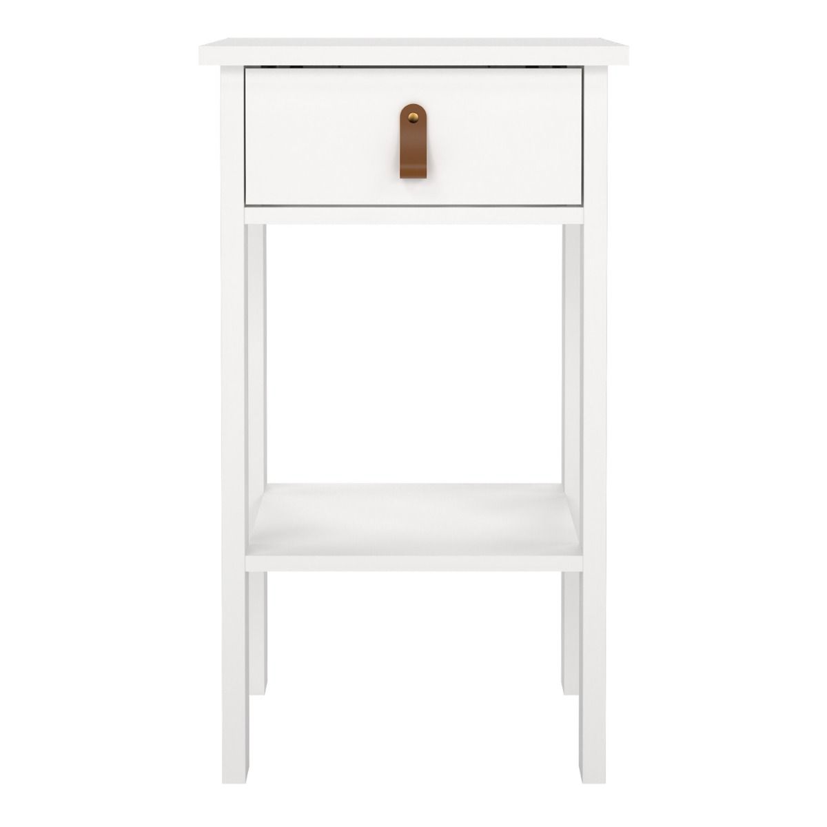 Barcelona Bedside Table Wwith 1 Drawer In White - Price Crash Furniture