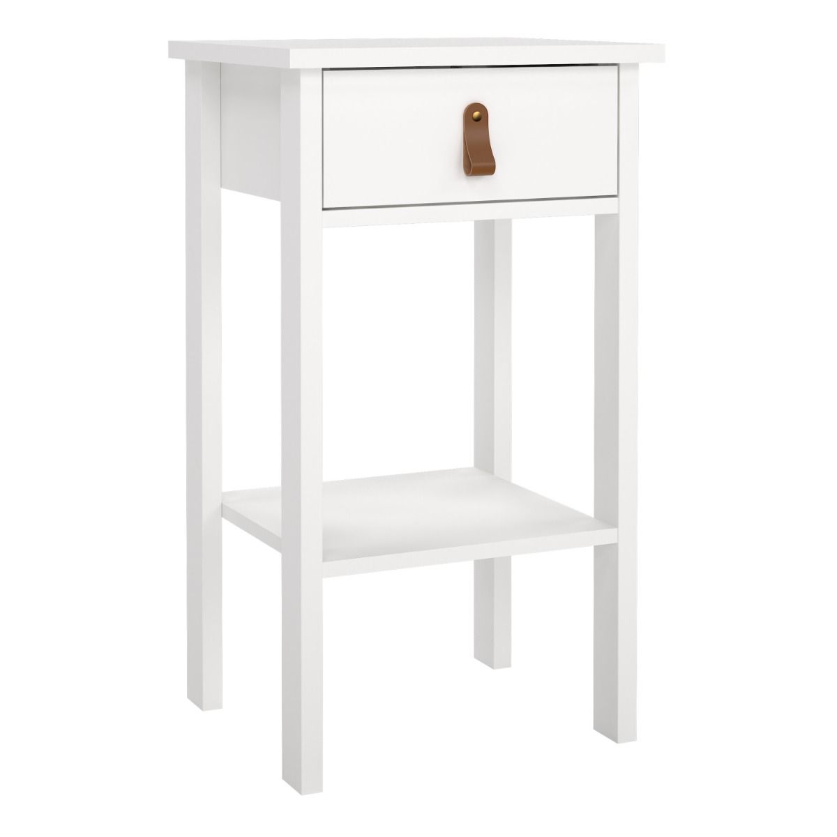 Barcelona Bedside Table Wwith 1 Drawer In White - Price Crash Furniture