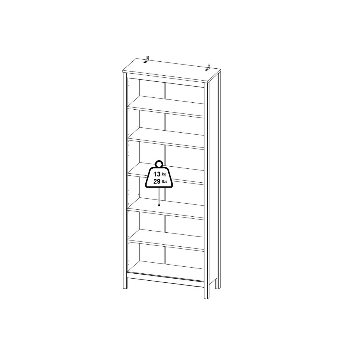 Barcelona Bookcase In Jackson Hickory Oak - Price Crash Furniture