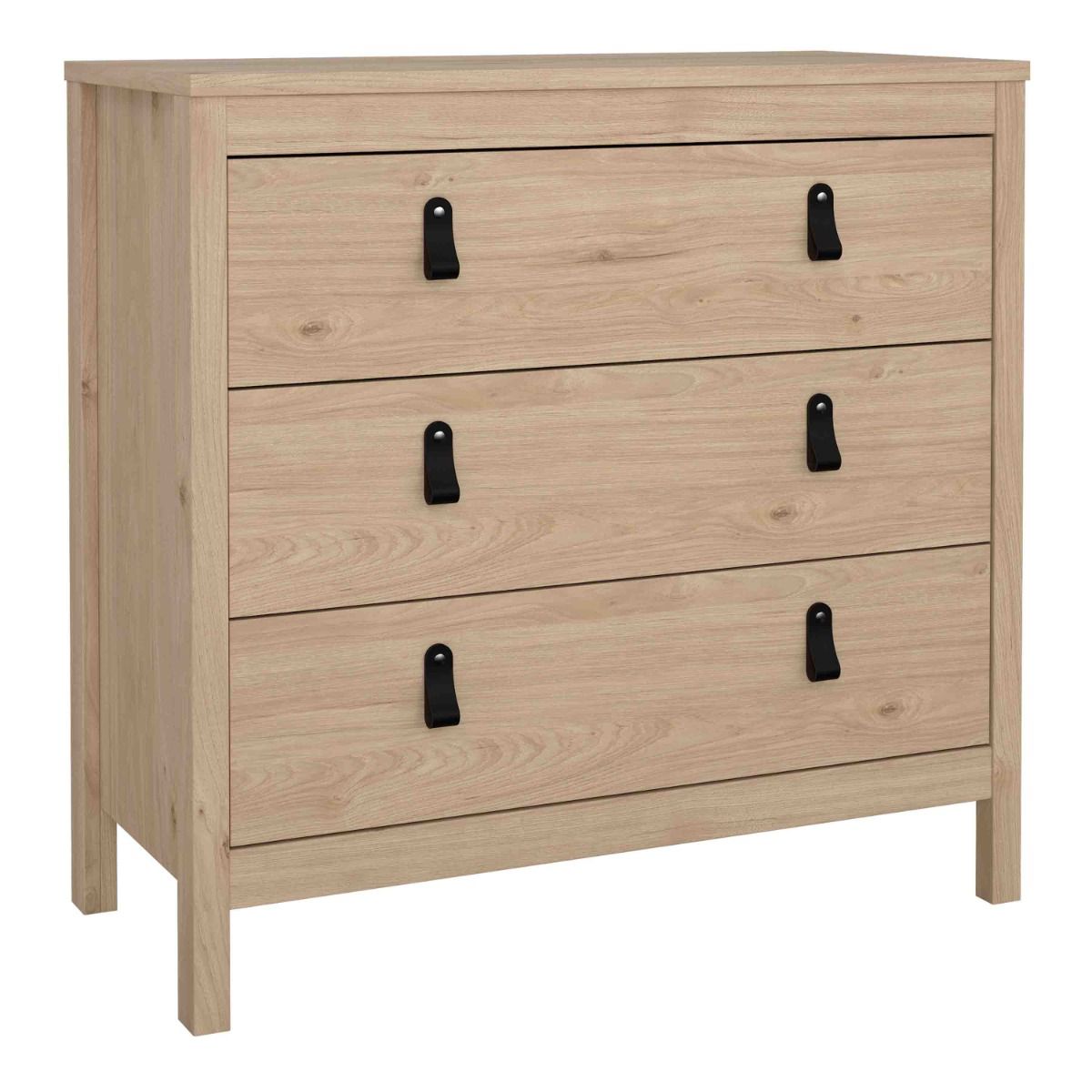 Barcelona Chest of 3 Drawers In Jackson Hickory Oak - Price Crash Furniture