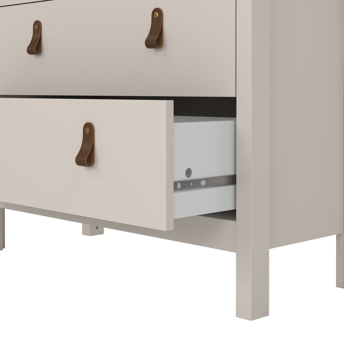 Barcelona China Cabinet 2 Glass Doors With 3 Drawers In Cashmere - Price Crash Furniture