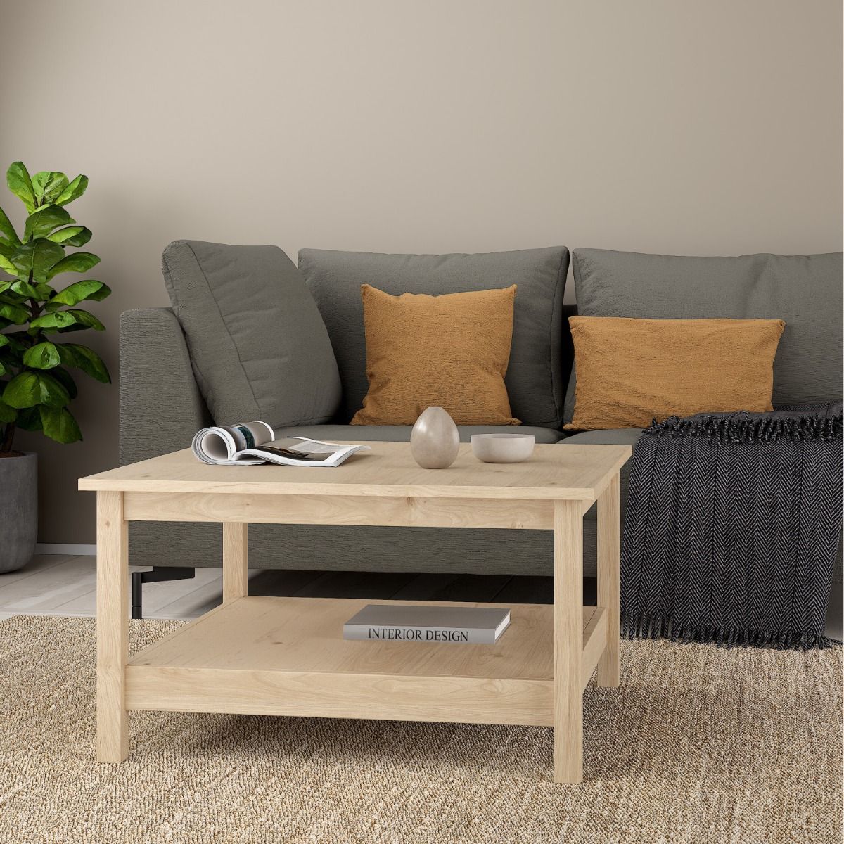 Barcelona Coffee Table In Jackson Hickory Oak - Price Crash Furniture