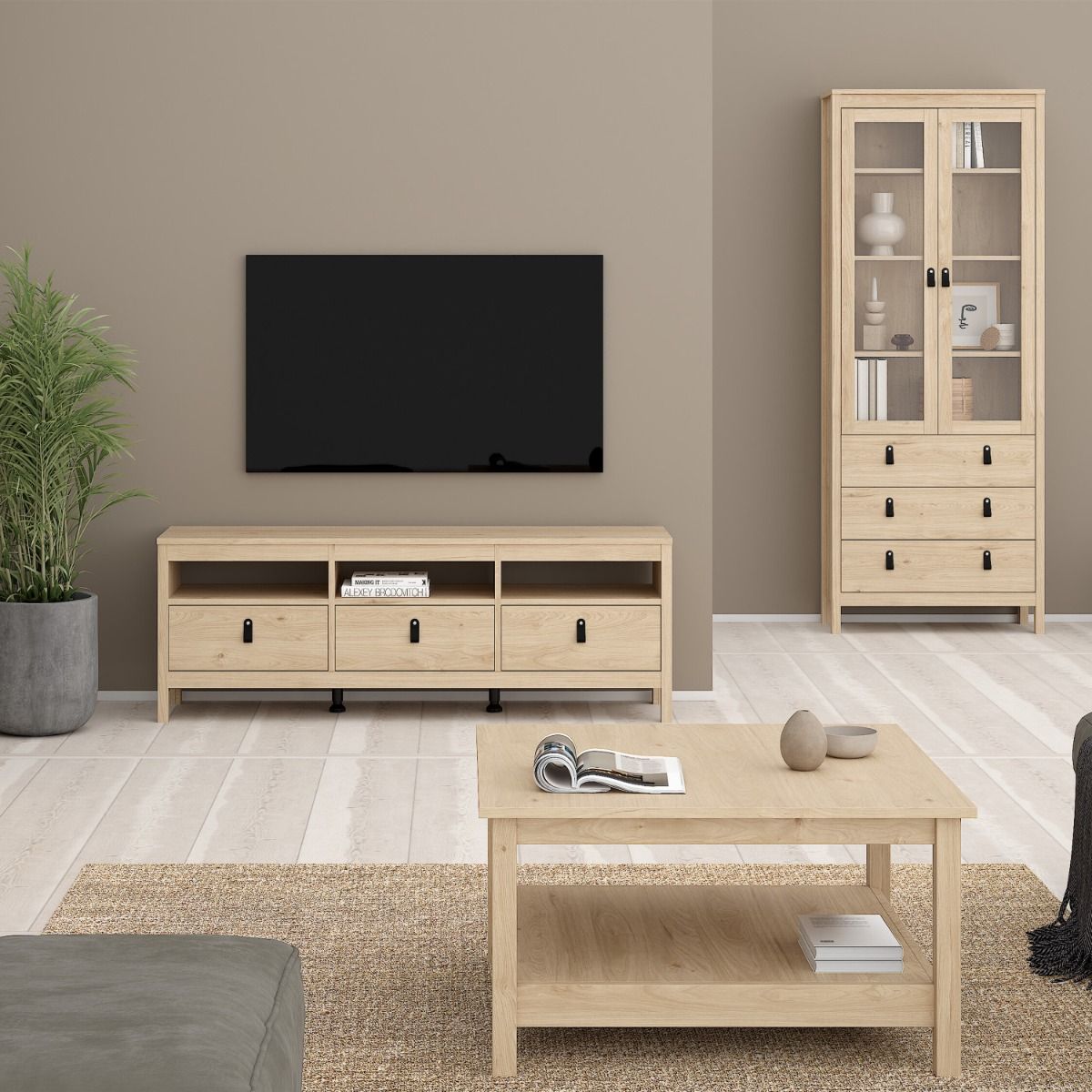Barcelona Coffee Table In Jackson Hickory Oak - Price Crash Furniture