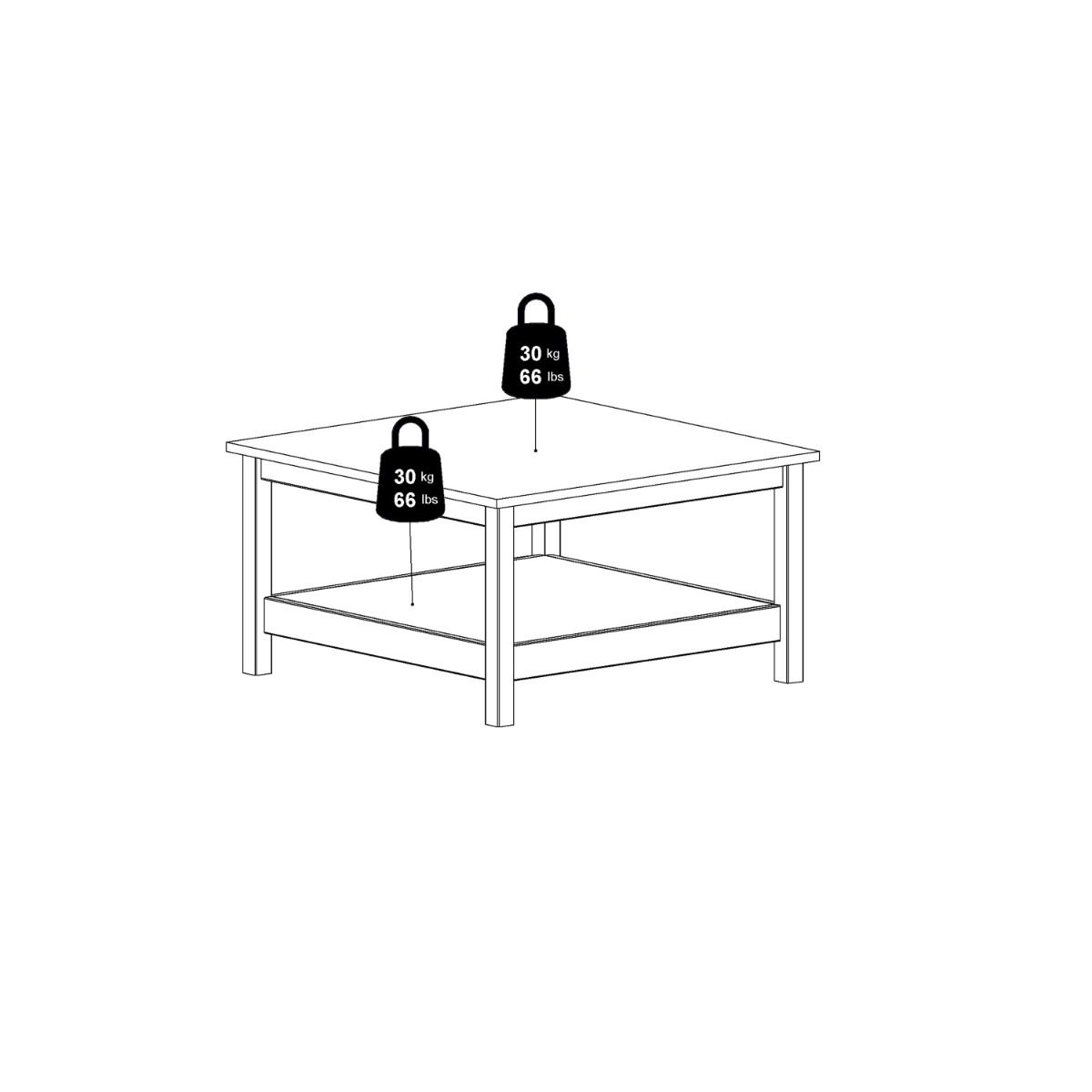 Barcelona Coffee Table In Jackson Hickory Oak - Price Crash Furniture
