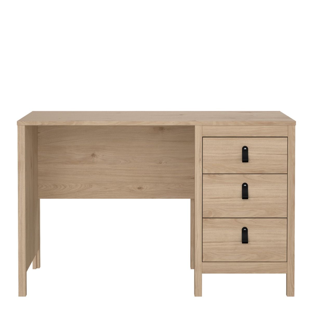 Barcelona Desk 3 Drawers In Jackson Hickory Oak - Price Crash Furniture