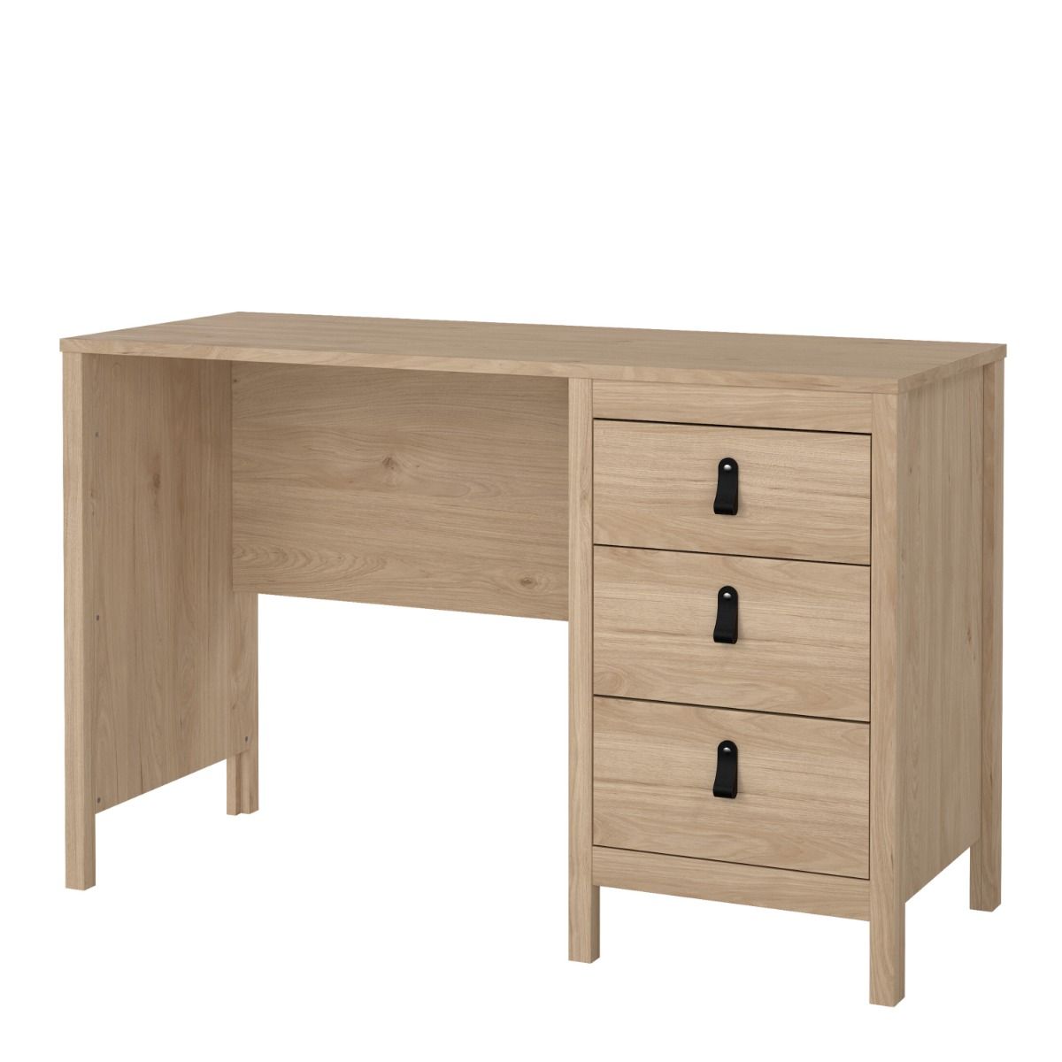Barcelona Desk 3 Drawers In Jackson Hickory Oak - Price Crash Furniture