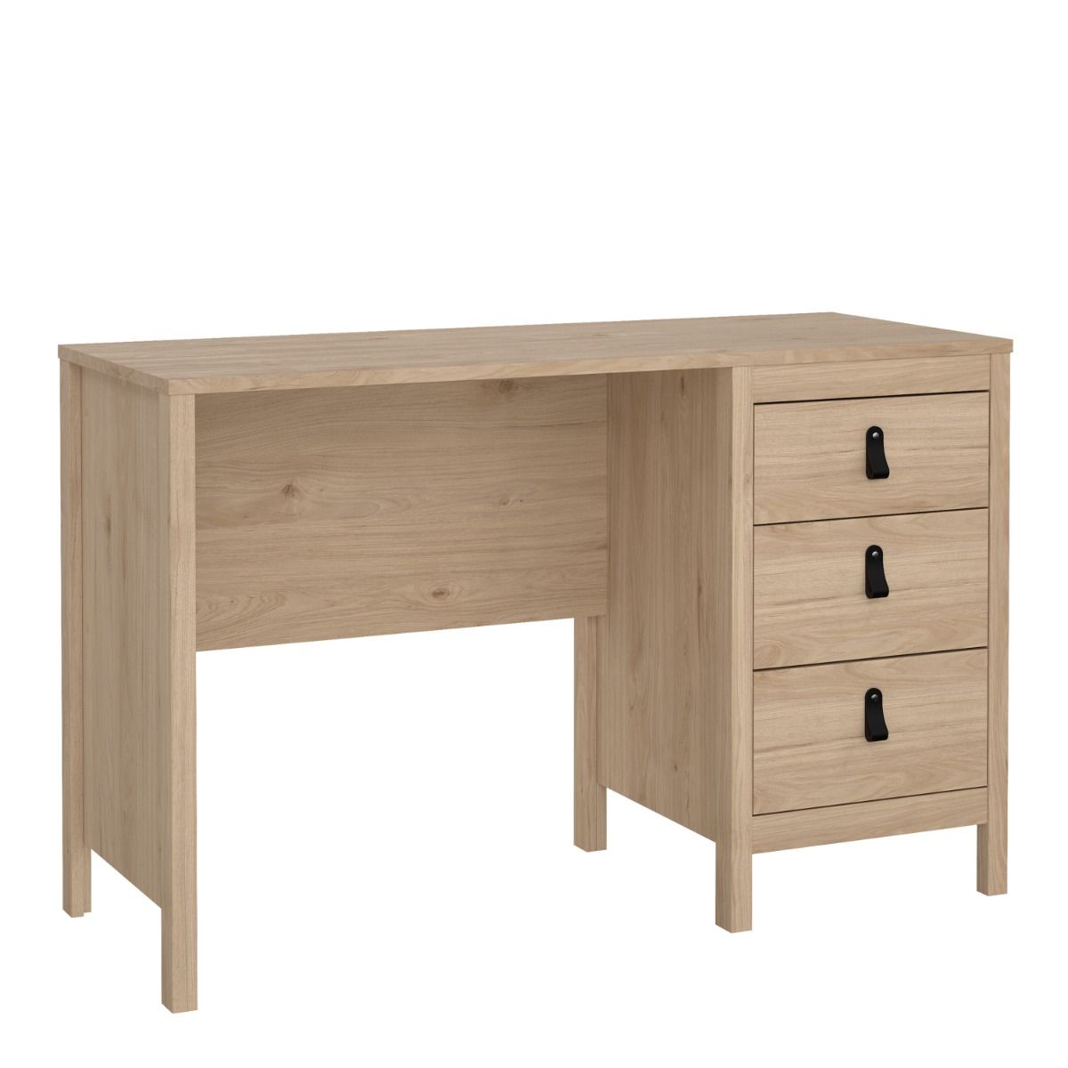 Barcelona Desk 3 Drawers In Jackson Hickory Oak - Price Crash Furniture