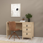 Barcelona Desk 3 Drawers In Jackson Hickory Oak - Price Crash Furniture