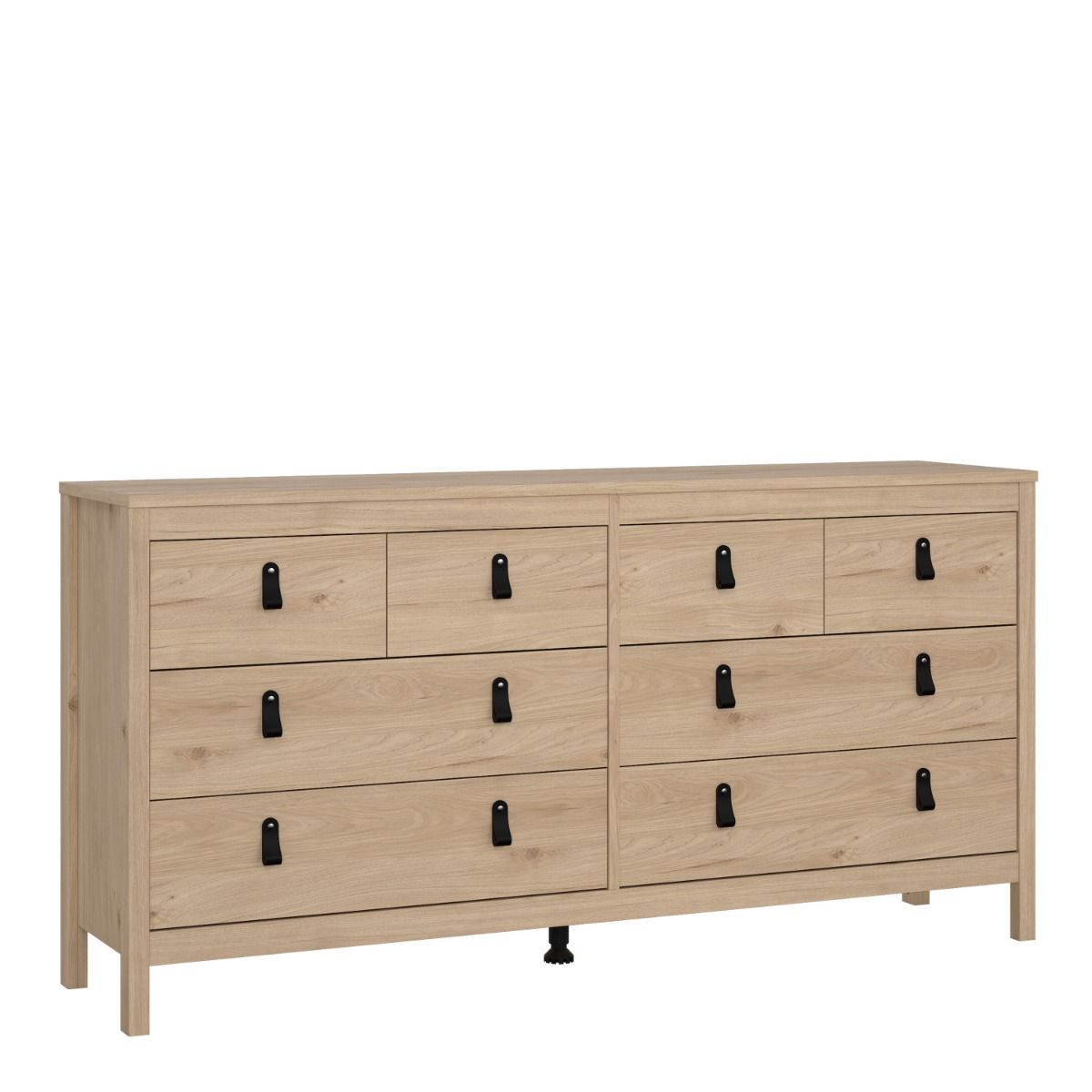 Barcelona Double Dresser 4+4 Drawers In Jackson Hickory Oak - Price Crash Furniture