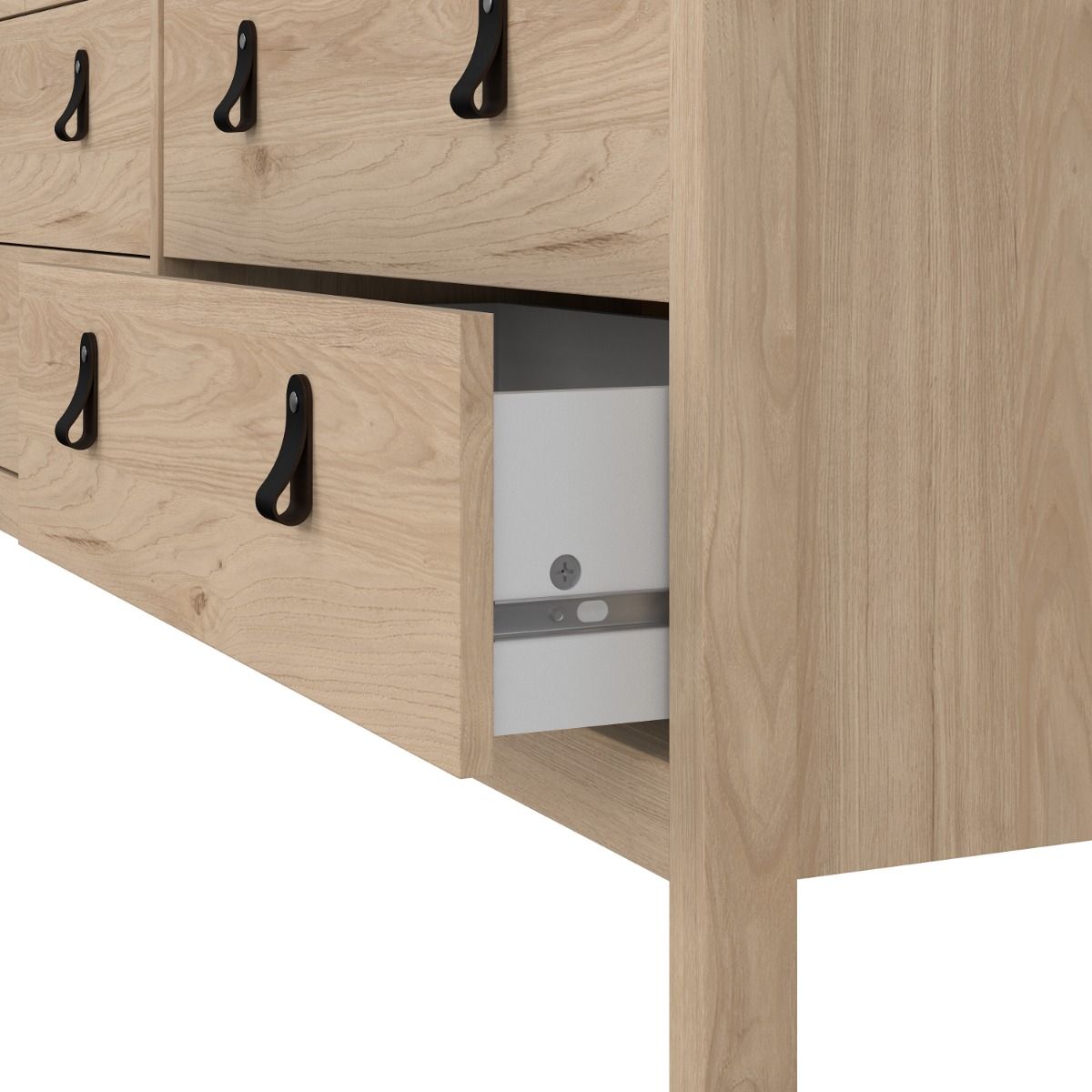 Barcelona Double Dresser 4+4 Drawers In Jackson Hickory Oak - Price Crash Furniture