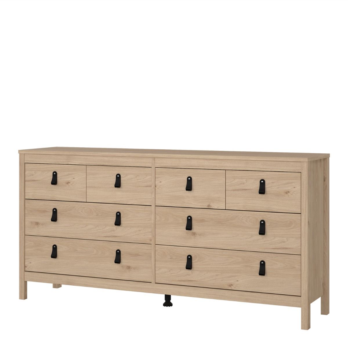 Barcelona Double Dresser 4+4 Drawers In Jackson Hickory Oak - Price Crash Furniture