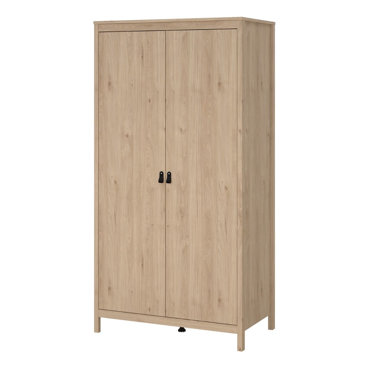 Barcelona Double Wardrobe With 2 Doors In Jackson Hickory Oak - Price Crash Furniture