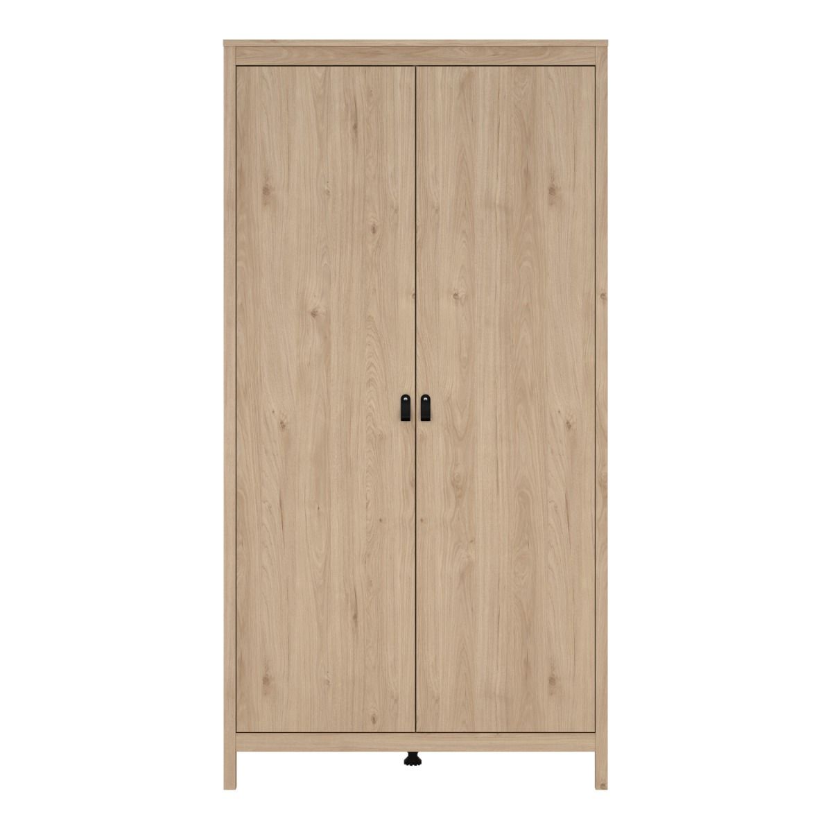 Barcelona Double Wardrobe With 2 Doors In Jackson Hickory Oak - Price Crash Furniture