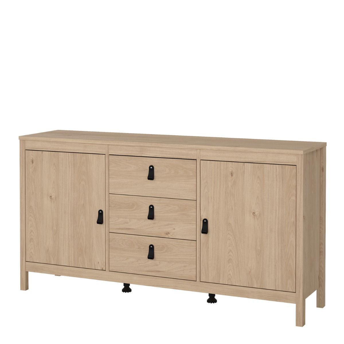 Barcelona Sideboard 2 Doors 3 Drawers In Jackson Hickory Oak - Price Crash Furniture