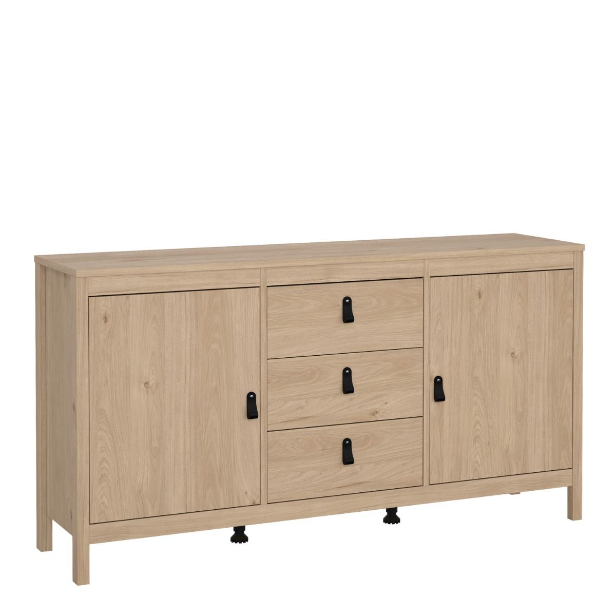 Barcelona Sideboard 2 Doors 3 Drawers In Jackson Hickory Oak - Price Crash Furniture