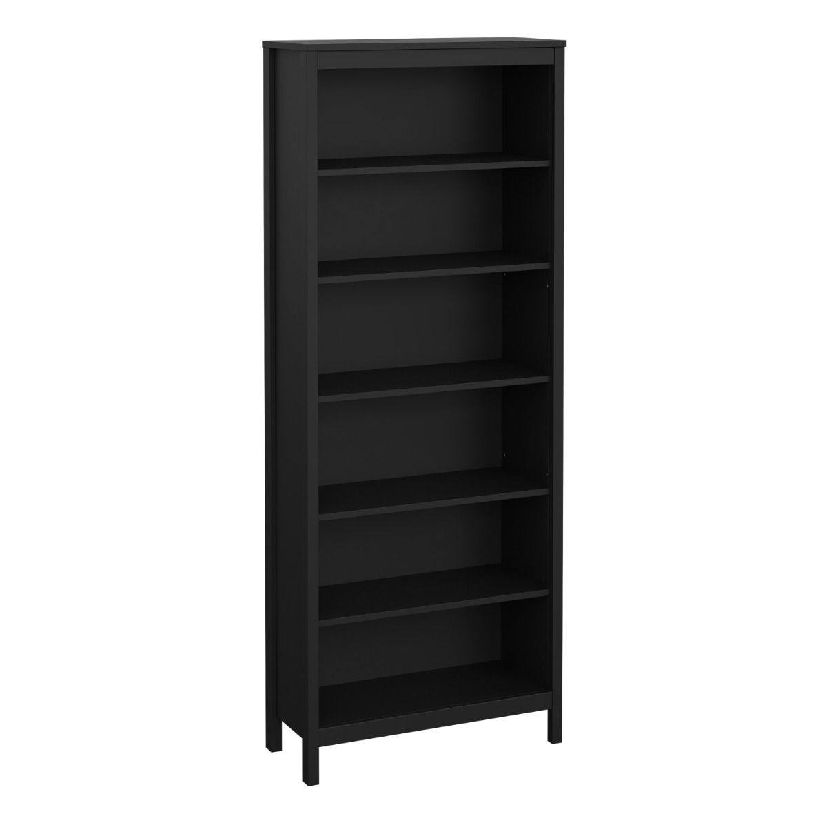 Barcelona Tall Bookcase with 5 Shelves In Black - Price Crash Furniture