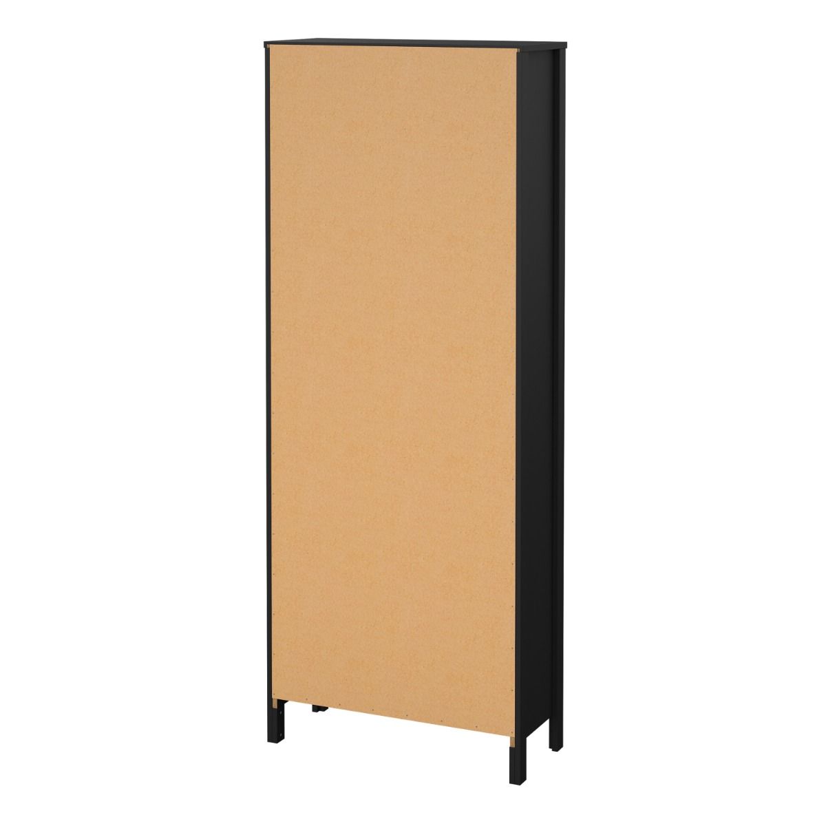 Barcelona Tall Bookcase with 5 Shelves In Black - Price Crash Furniture
