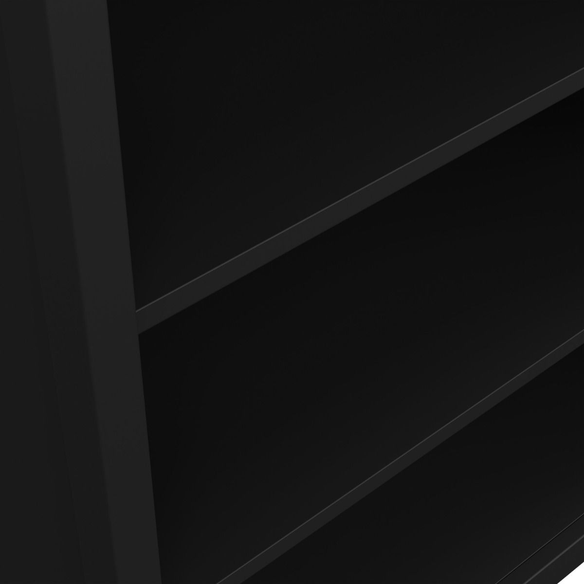 Barcelona Tall Bookcase with 5 Shelves In Black - Price Crash Furniture