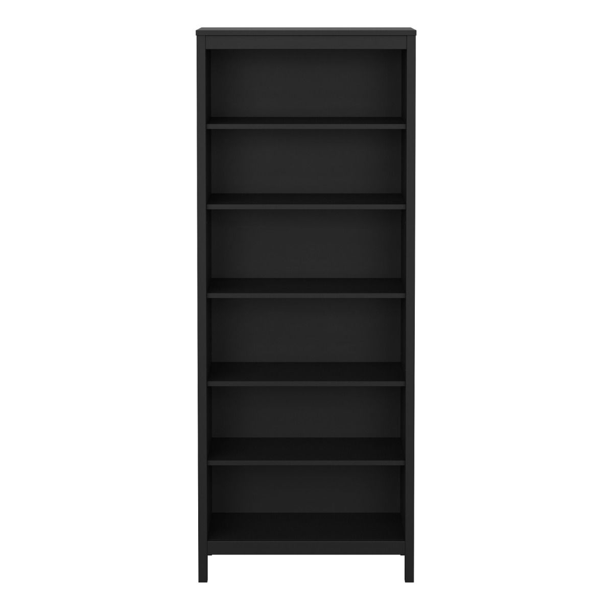 Barcelona Tall Bookcase with 5 Shelves In Black - Price Crash Furniture
