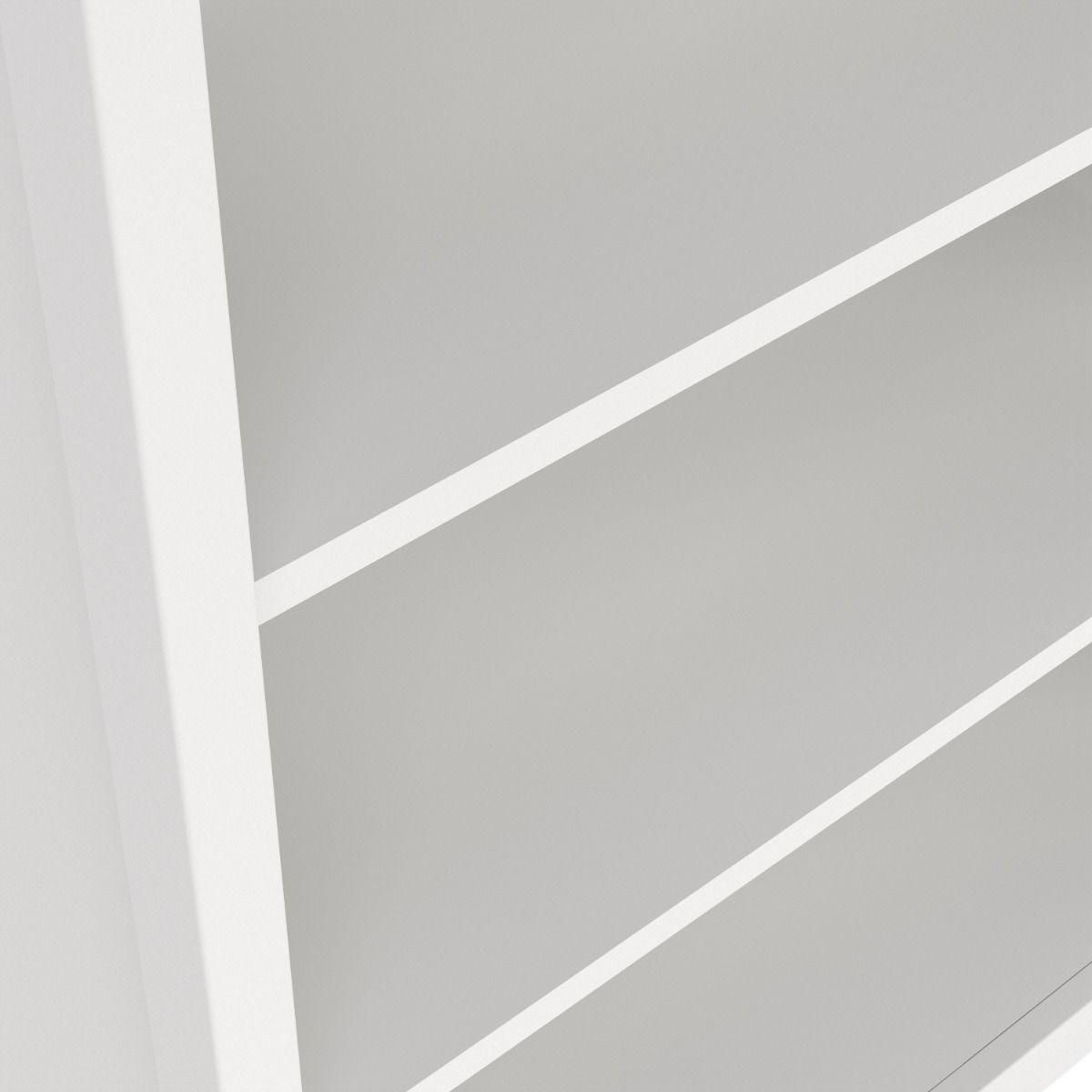 Barcelona Tall Bookcase with 5 Shelves In White - Price Crash Furniture
