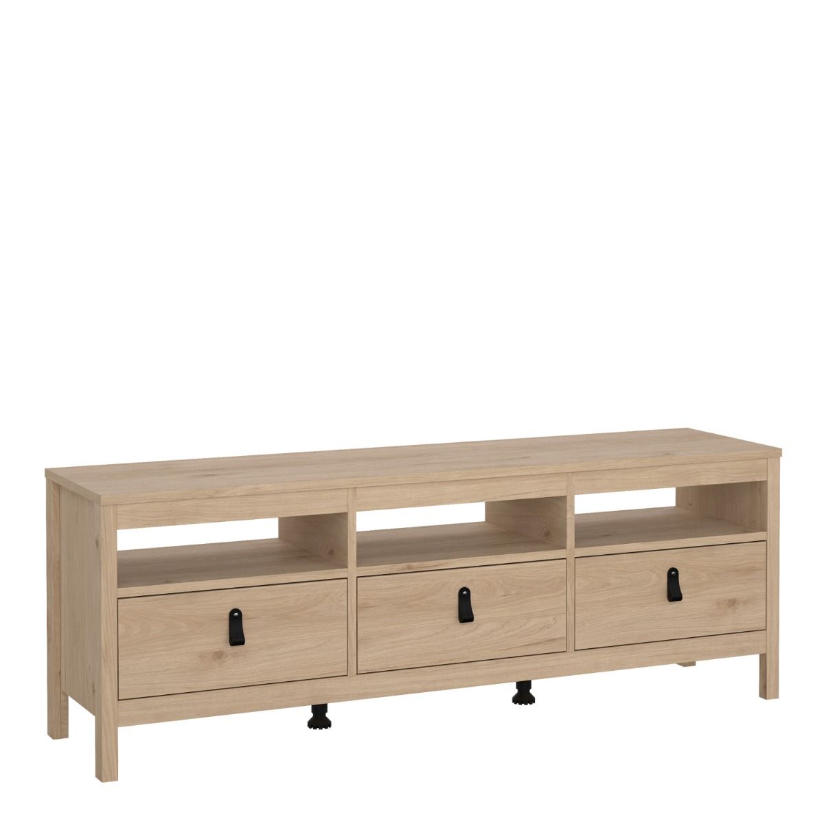 Barcelona TV Cabinet with 3 Drawers In Jackson Hickory Oak - Price Crash Furniture