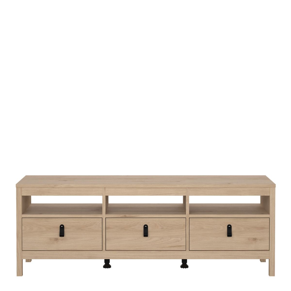 Barcelona TV Cabinet with 3 Drawers In Jackson Hickory Oak - Price Crash Furniture