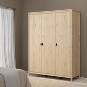 Barcelona Wardrobe With 3 Doors In Jackson Hickory Oak - Price Crash Furniture
