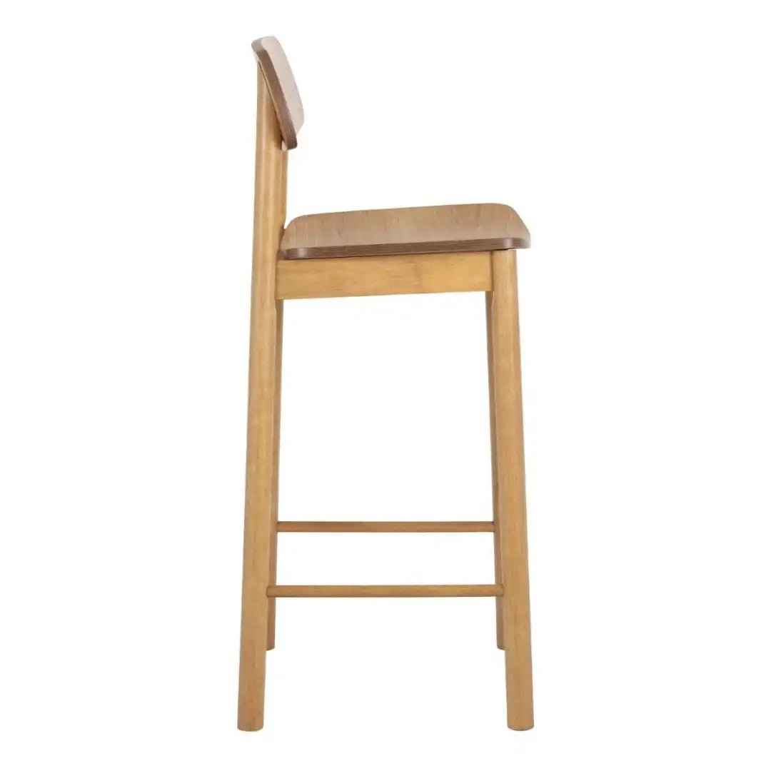 Barlow Bar Table in Matt Oak includes 2 Barlow Bar Stool in Matt Oak - Price Crash Furniture