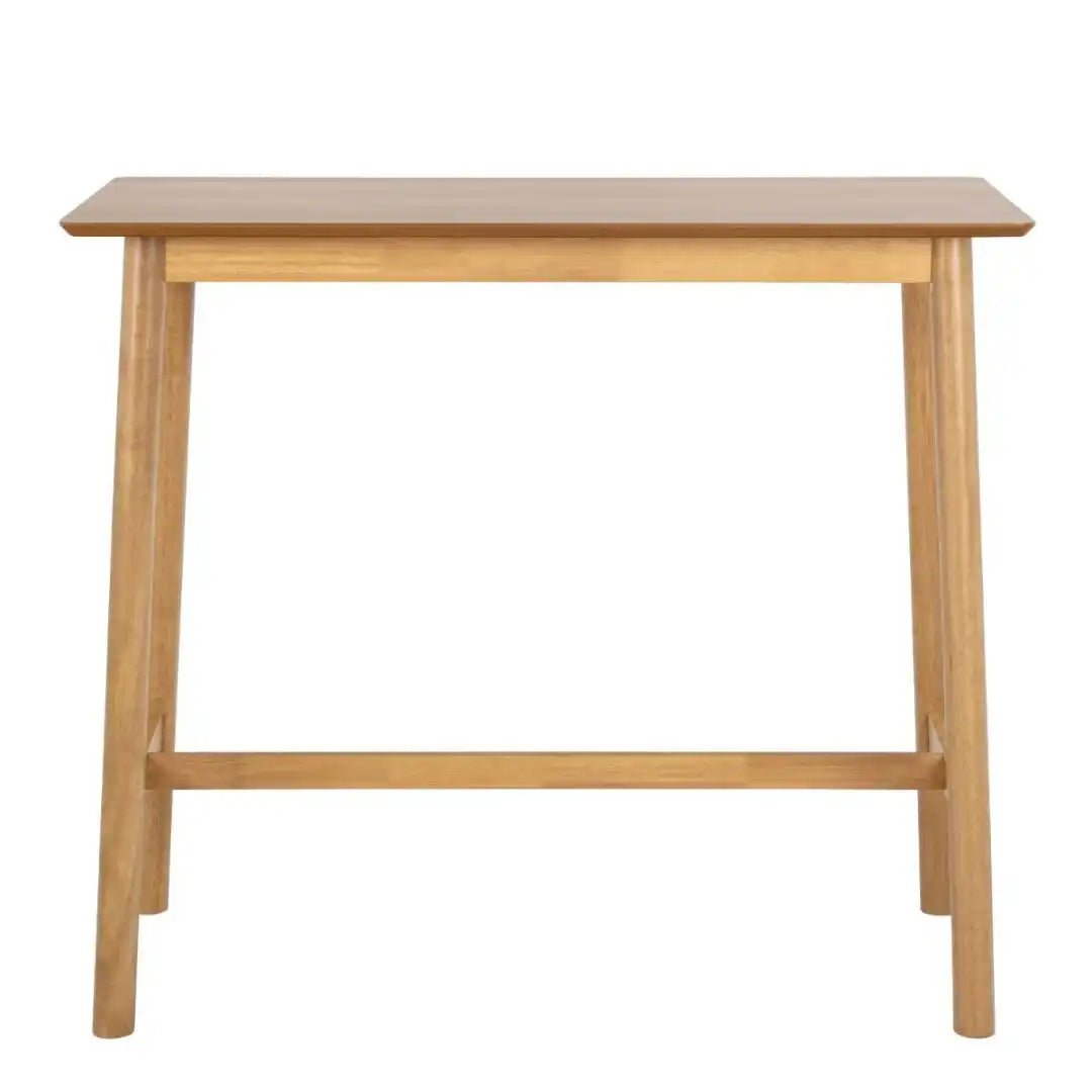Barlow Bar Table in Matt Oak Includes 2 Barlow Bar Stool Without Back in Matt Oak - Price Crash Furniture